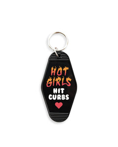 Hot Girls Hit Curbs Keychain